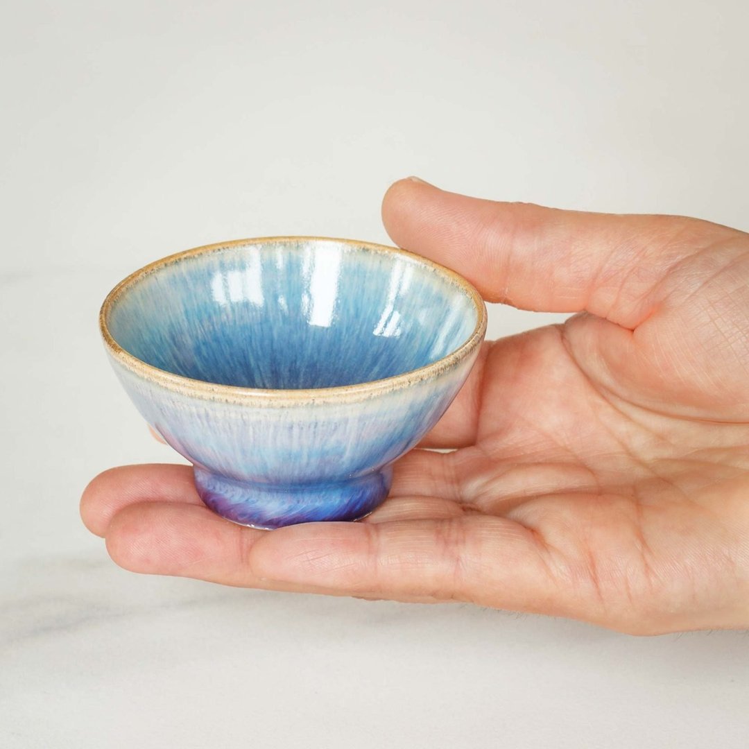 独一无二 - 苍天釉酒杯 – 见野大介 - 茶具/茶杯 - 陶 蓝色
