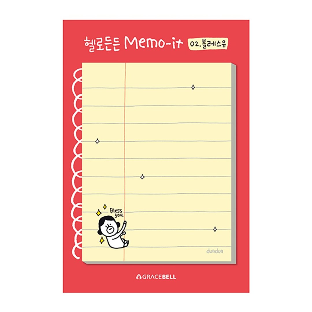 Hello DunDun 啰 登登系列 插画造型便利贴 02.Bless you - 便条纸/标签贴 - 纸 