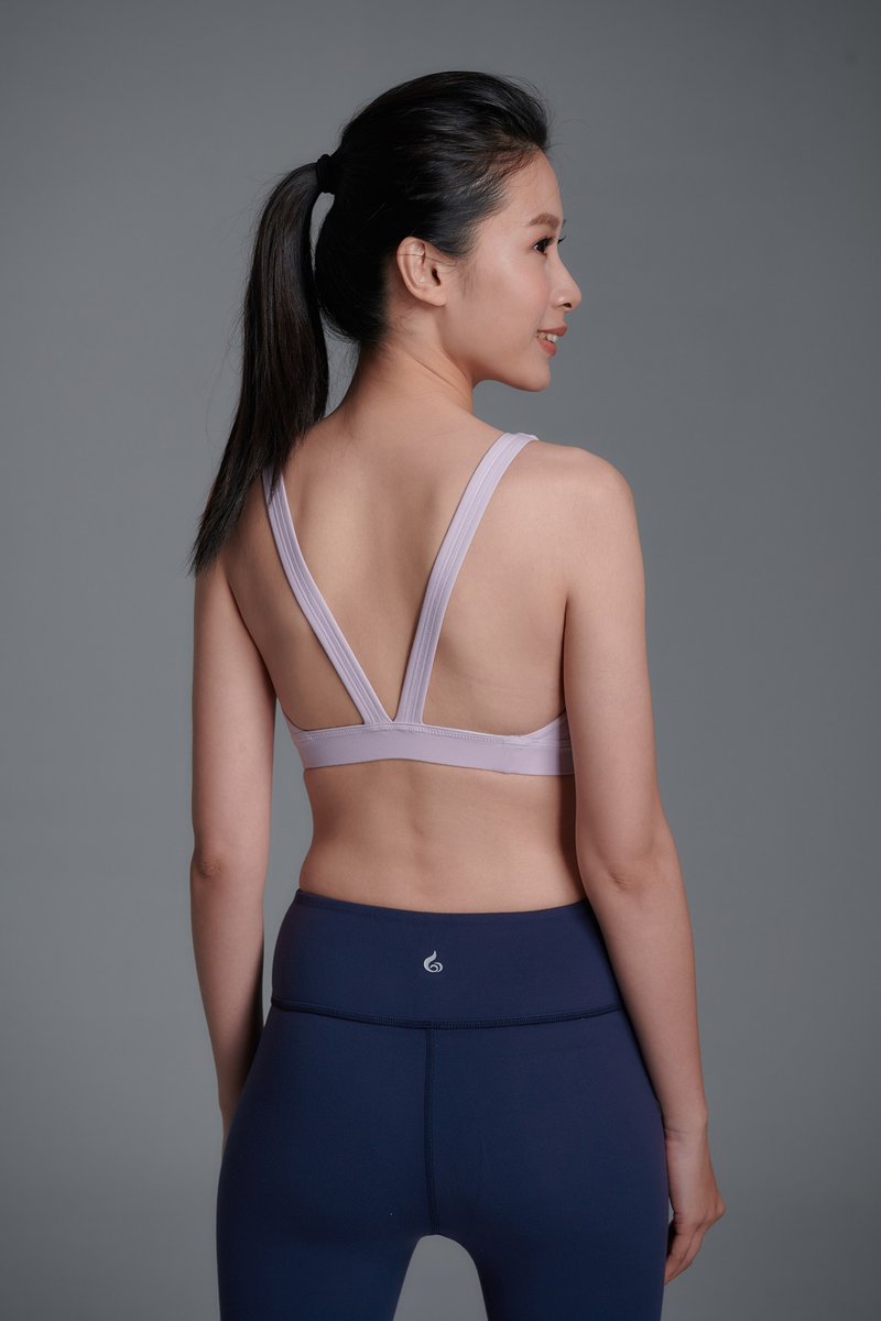 【Yoga Flow】Hedy Bra-Pale Purple【初夏流行回馈】 - 女装瑜珈服 - 聚酯纤维 