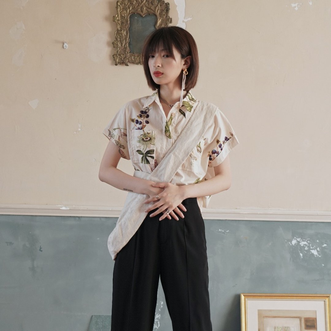 植物大印花衬衫|衬衫|夏款|棉|Sora-526 - 女装衬衫 - 棉 