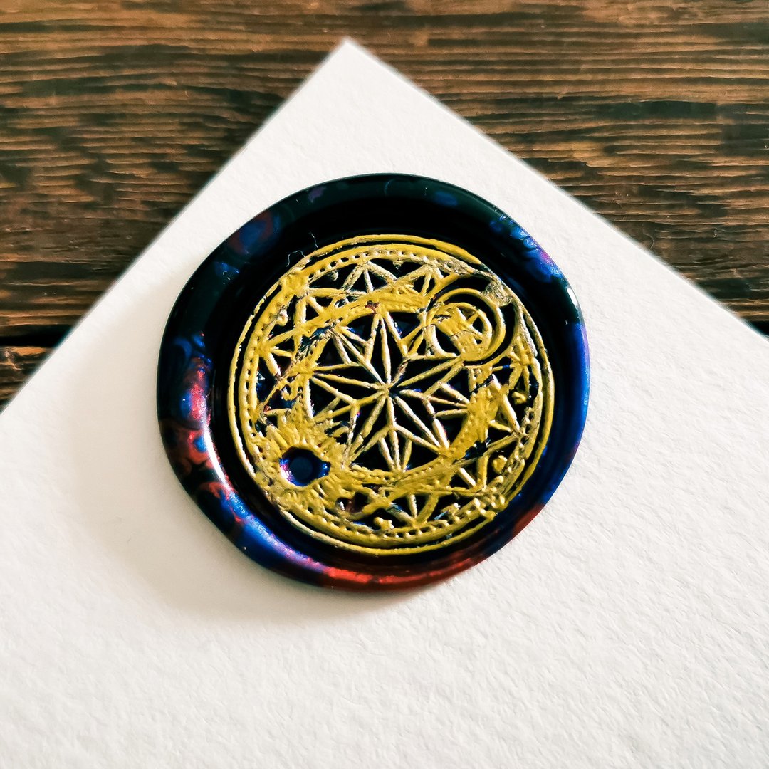 火漆印章-星之魔法阵 手作印章 礼物交换 封蜡章头 - 印章/印台 - 其他材质 