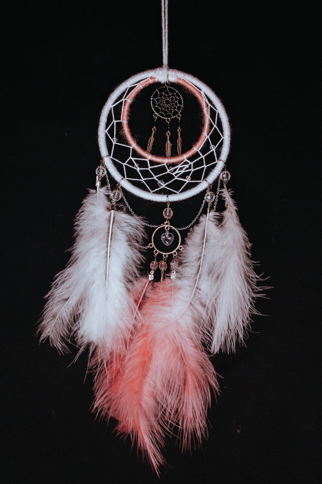 纯手工捕梦网 Handmade Dreamcatcher－【爱恋捕梦网(粉白)】 - 摆饰 - 其他材质 粉红色