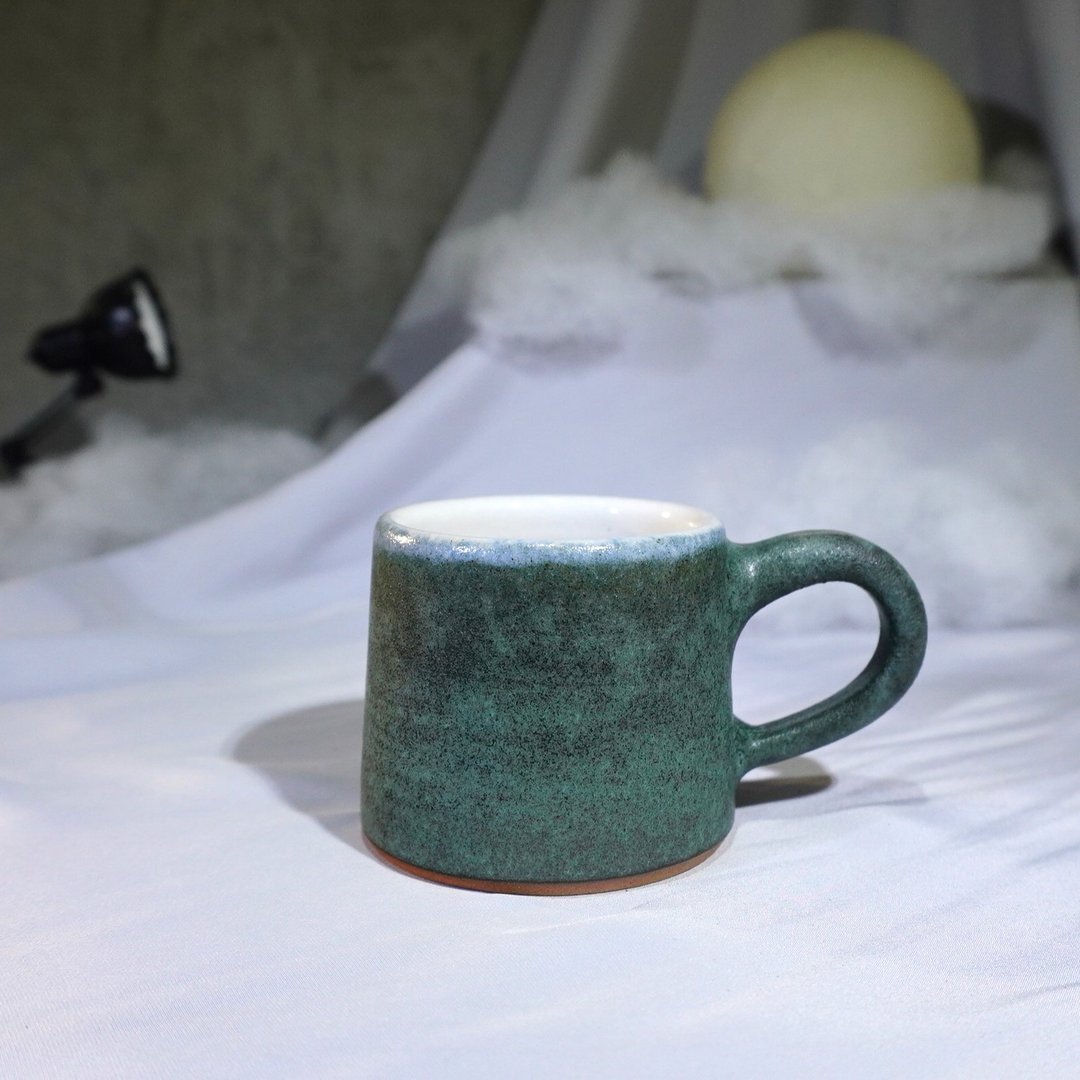 葵绿迷你山形杯-约100ml,茶杯,马克杯,水杯,咖啡杯 - 咖啡杯/马克杯 - 陶 多色