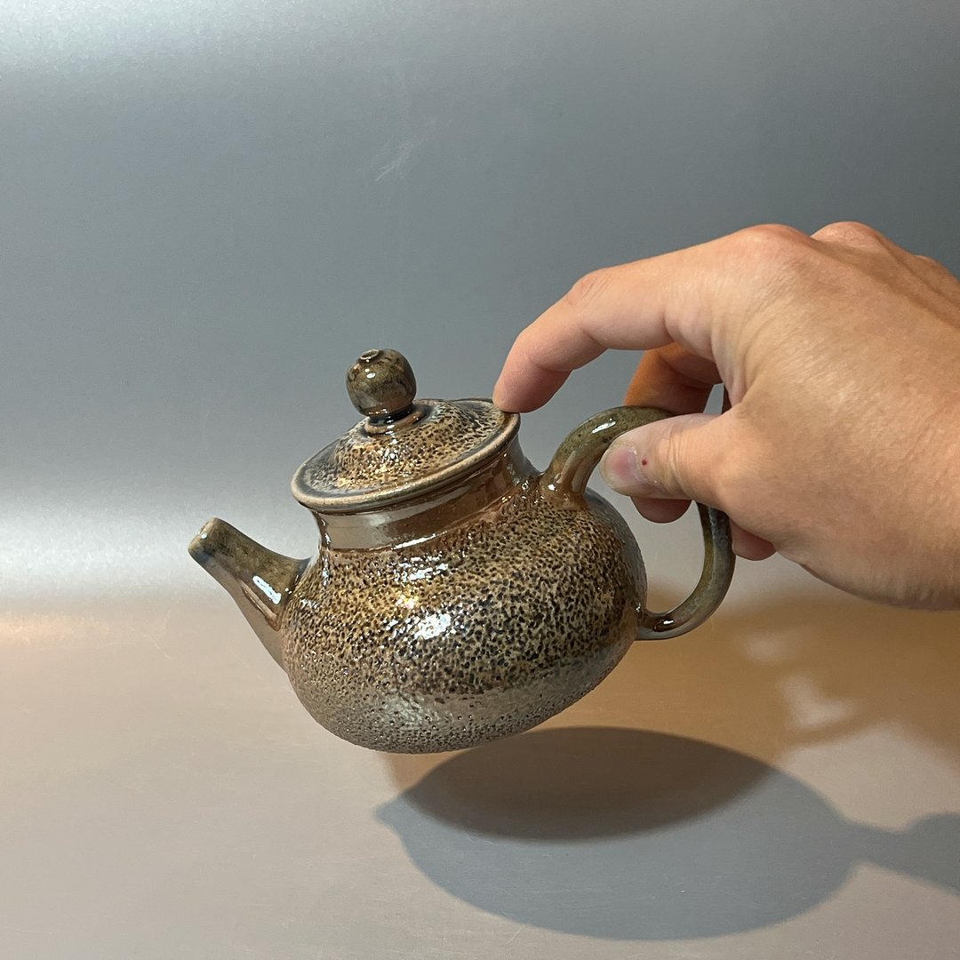 柴烧金彩冰烟茶壶 / 冰烟壶容量200cc /  小平凡手作 - 茶具/茶杯 - 陶 