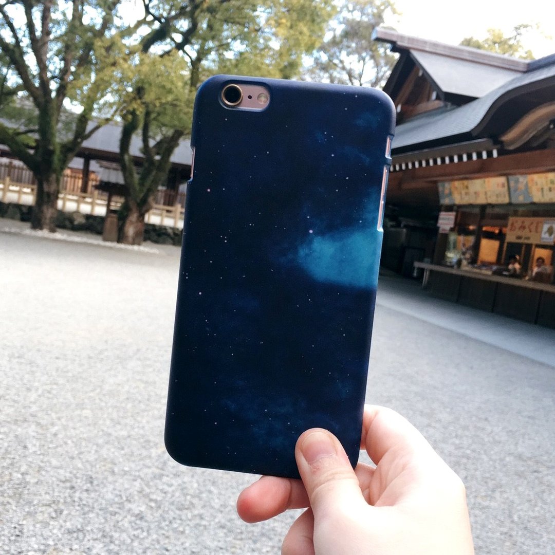 冬·星夜-硬壳 (iPhone.Samsung, HTC, Sony.华硕手机壳) - 手机壳/手机套 - 塑料 黑色