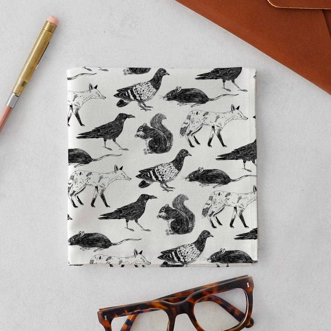 LONDON WILDLIFE HANDKERCHIEF & POCKET SQUARE - 其他 - 棉 透明