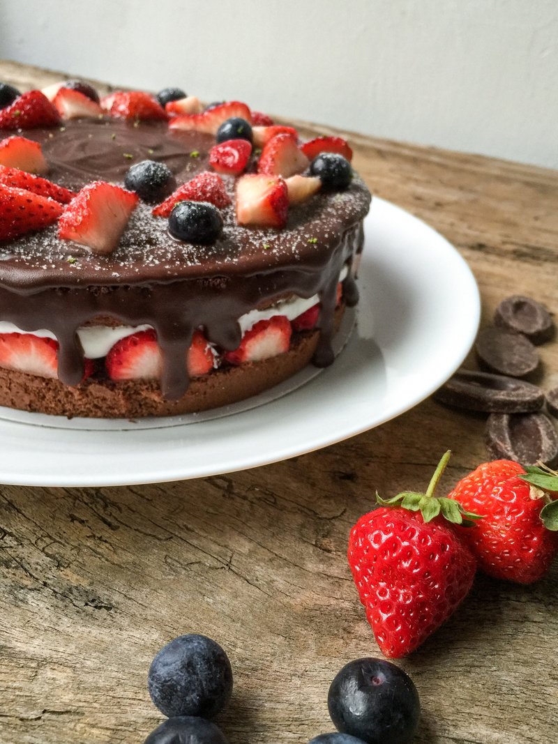 小恶魔莓果巧克力蛋糕 - 咸派/甜派 - 新鲜食材 红色