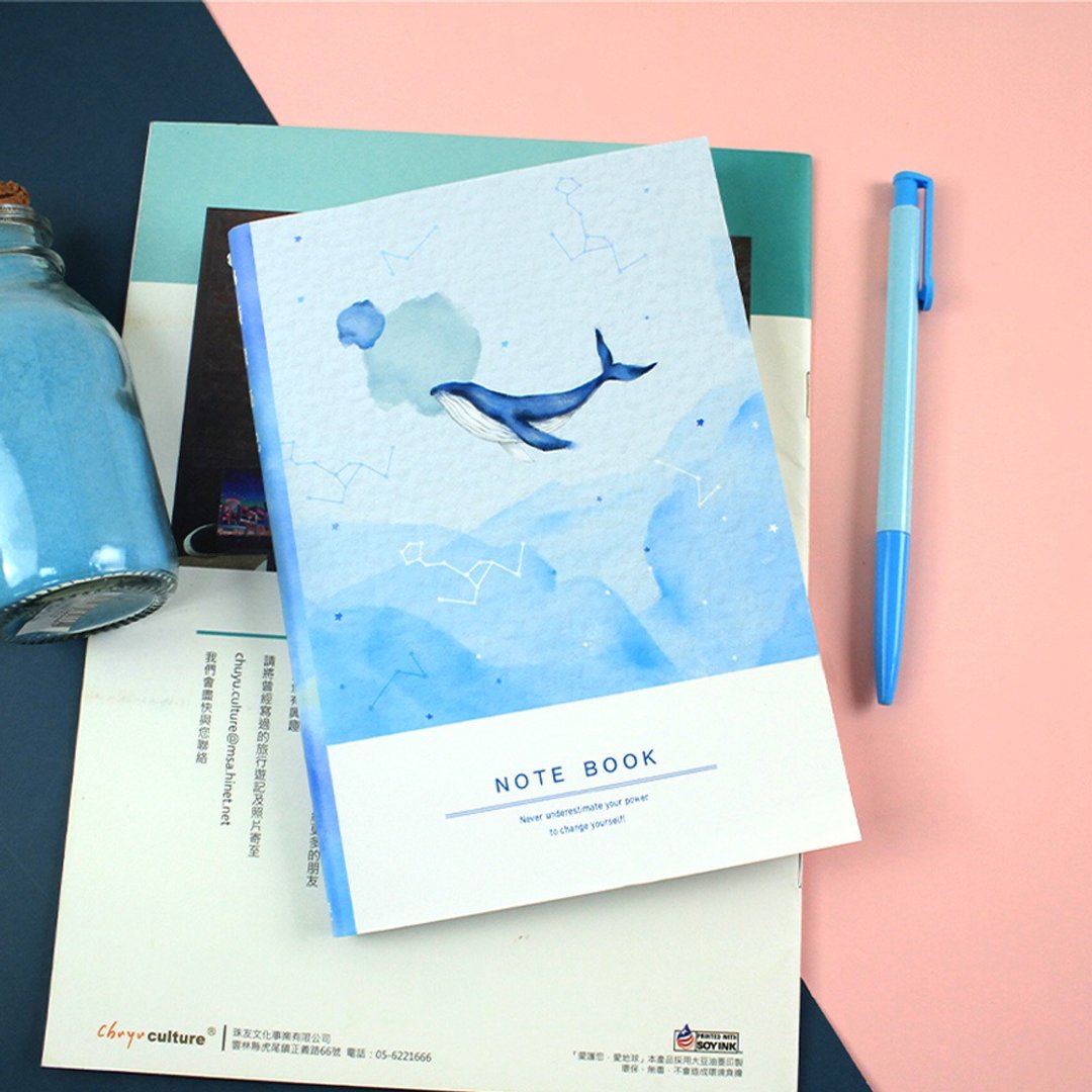 Chuyu  B6/32K横线笔记/笔记本/万用记事本/日记本/补充内页/64张 - 笔记本/手帐 - 纸 蓝色