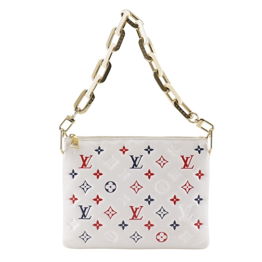 【日本直送】路易威登 LOUIS VUITTON Coussin PM 肩背包 Monogram 2WAY 手拿包 M23466 羊皮 白色 女性【二手品】 - 侧背包/斜挎包 - 真皮 白色