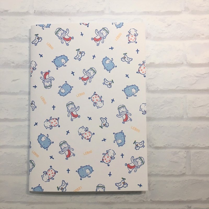 骑马钉笔记本-shalom图纹 - 笔记本/手帐 - 纸 白色