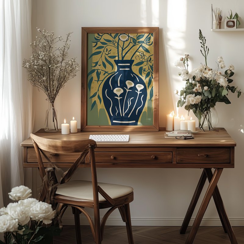 绿野陶瓶 Green Vase Garden / 当代版画 植物插画 海报 挂画 - 海报/装饰画/版画 - 纸 