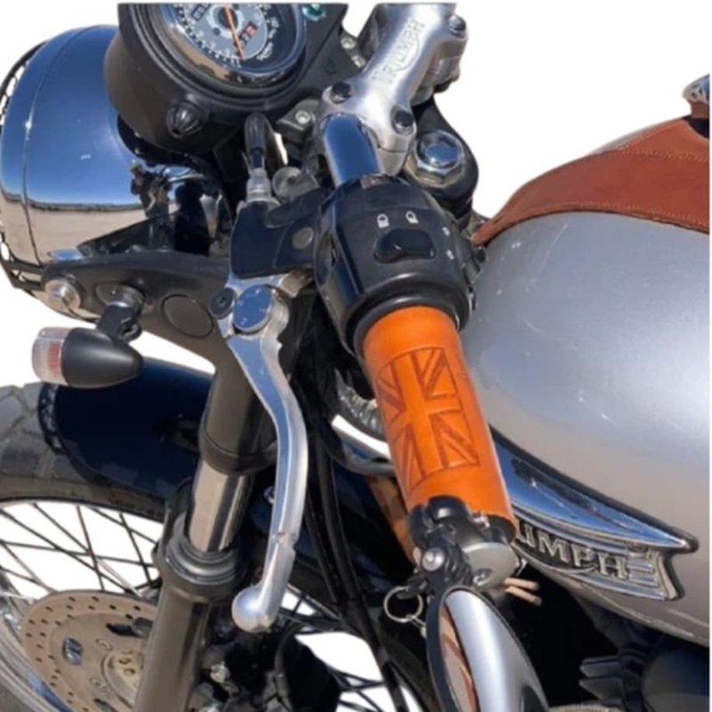 Triumph(Real Leather)Hand Covers Grip for Triumph Motorcycles all Models - 皮件 - 真皮 