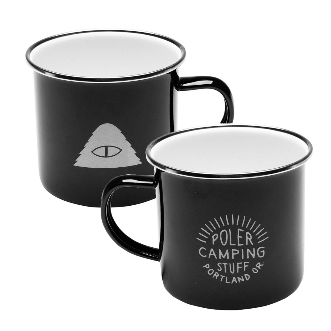 POLER CAMP MUG 经典钢杯 黑色 - 露营用品 - 珐琅 黑色
