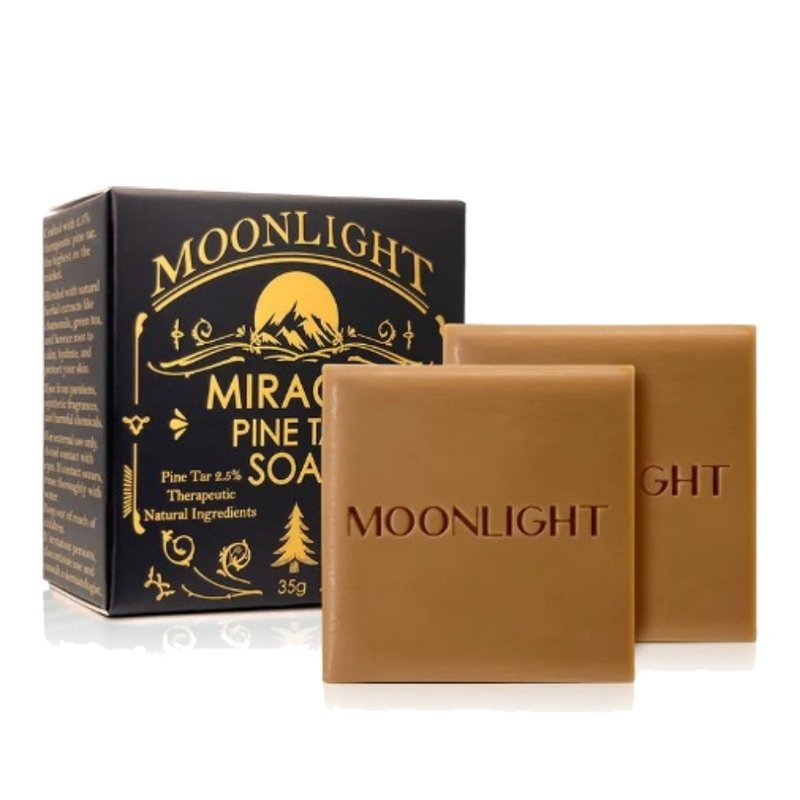【Moonlight 莯光】 松焦油奇迹护肤皂 35g x2 - 肥皂/手工皂 - 其他材质 咖啡色