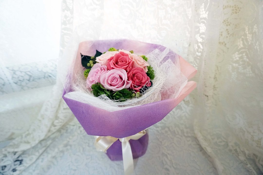 永生花不凋花--婚礼感恩花束  *交换礼物*情人节*婚礼*生日礼物 - 植栽/盆栽 - 植物．花 粉红色
