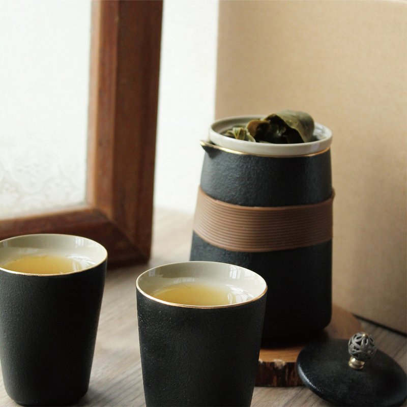 一杯子一辈子 | 陶瓷磨砂 | 送礼小物 | 精美茶器 | 250CC - 茶具/茶杯 - 陶 黑色