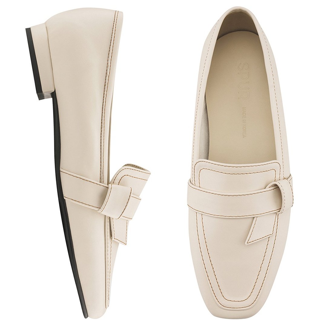 SPUR 折纸乐福鞋 QS8017 IVORY - 其他女款皮鞋 - 其他材质 