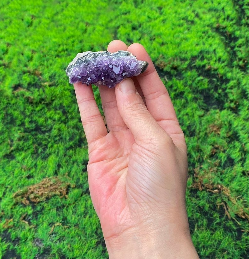 能量摆饰-天然原皮原矿超美深紫 紫晶簇 紫水晶  财运水晶 - 摆饰 - 水晶 紫色