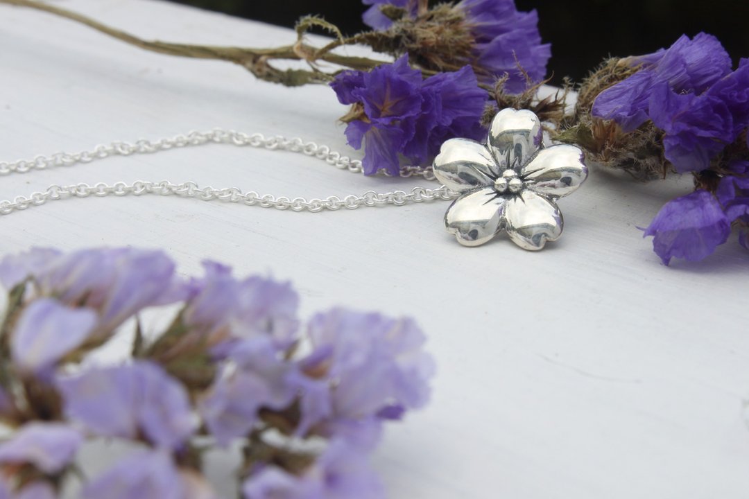 さくら 樱花 - 手工纯银项链 - 项链 - 纯银 