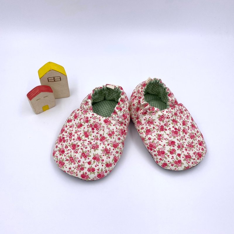 花团锦簇-初步鞋/成长鞋/漫步鞋 - 婴儿鞋 - 棉．麻 红色