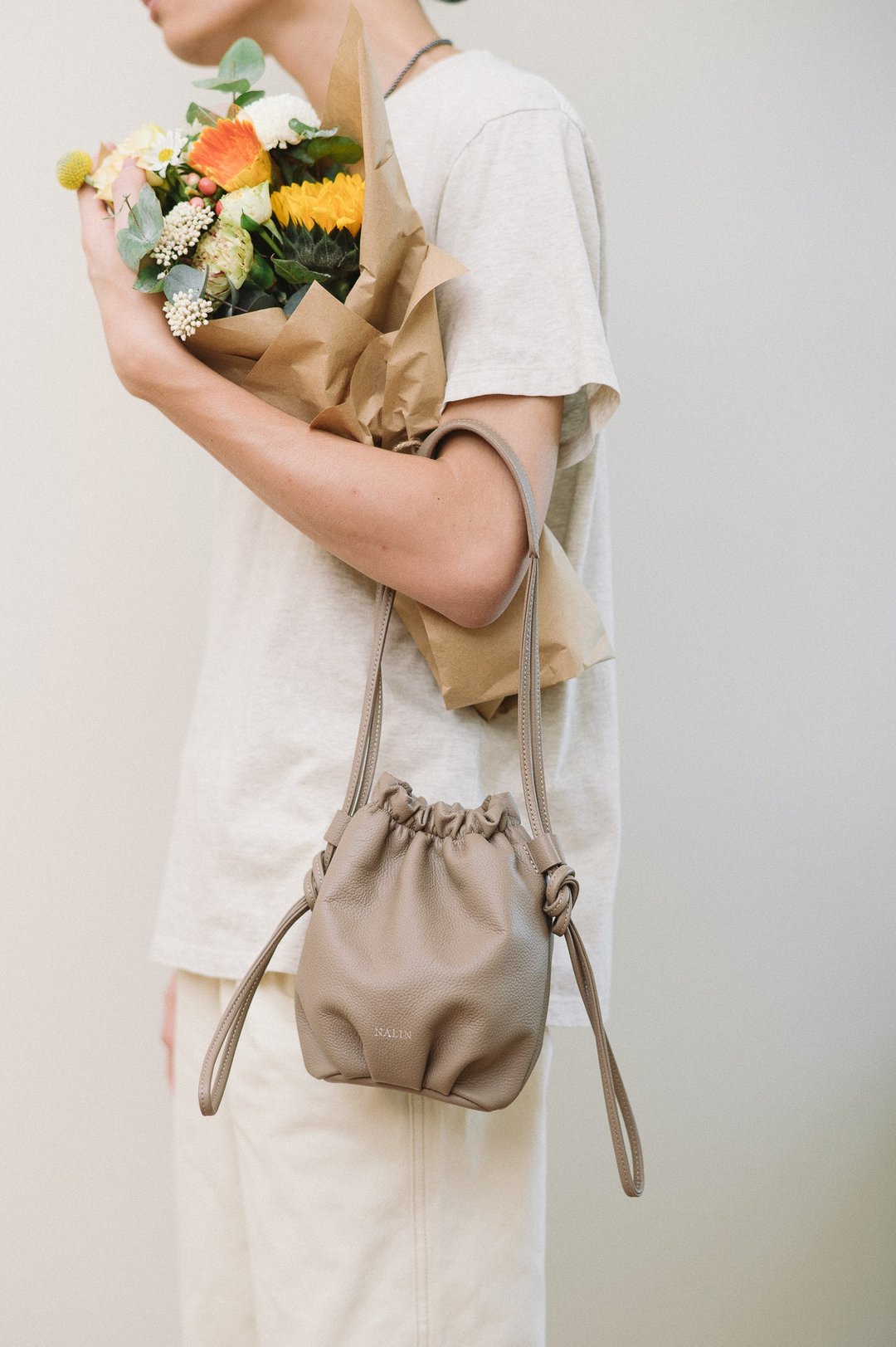 VASE Bag : Beige - 其他 - 真皮 卡其色
