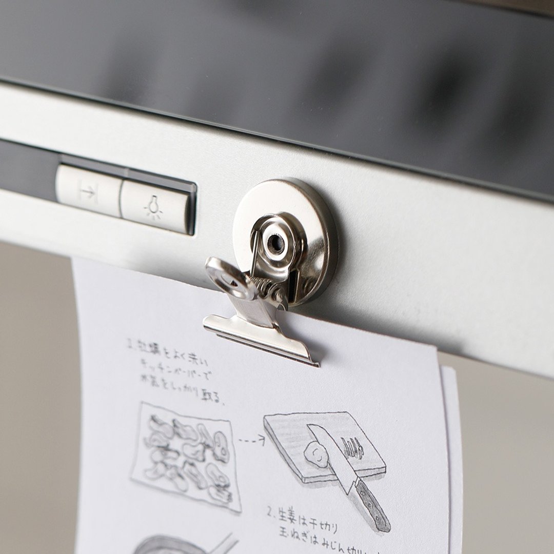 日本霜山 金属磁吸式多功能圆形夹(31mm)-36入 - 文件夹/资料夹 - 其他金属 银色