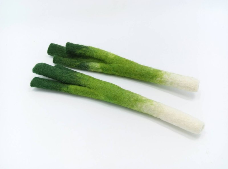 羊毛毡葱明笔  纯手工制作羊毛毡笔套 - 笔筒/笔座 - 羊毛 绿色
