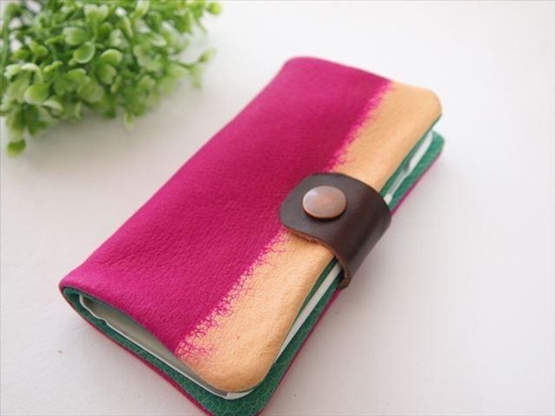 [Pig leather soft i phone 6 cover multi-color leather smartphone case 1531008 - 其他 - 真皮 粉红色