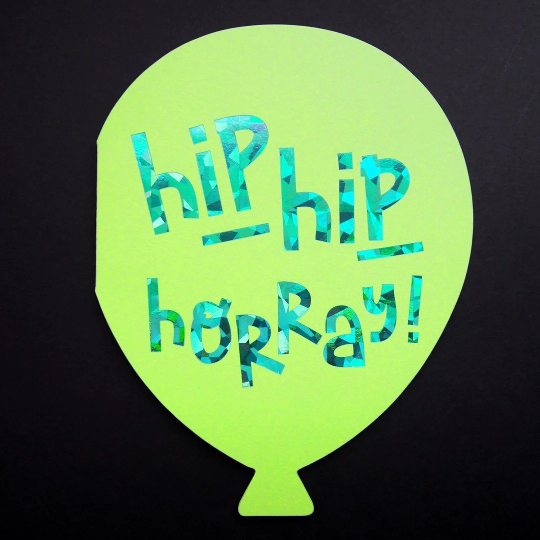 烫金贺卡 - Hip Hip Horray ! - 卡片/明信片 - 纸 