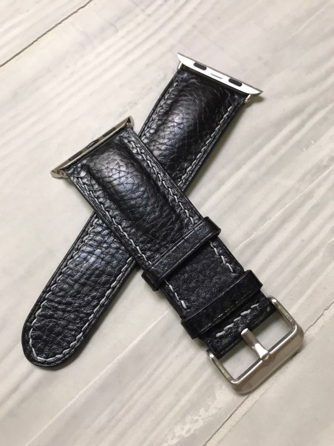 Apple watch真皮手缝表带 42/44mm (半起鼓) - 表带 - 真皮 