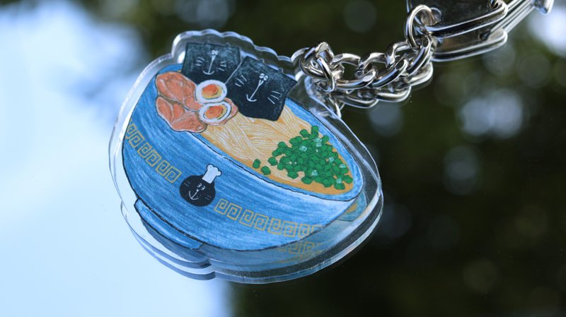 吉普猫海苔拉面  压克力钥匙圈 - 钥匙链/钥匙包 - 压克力 透明