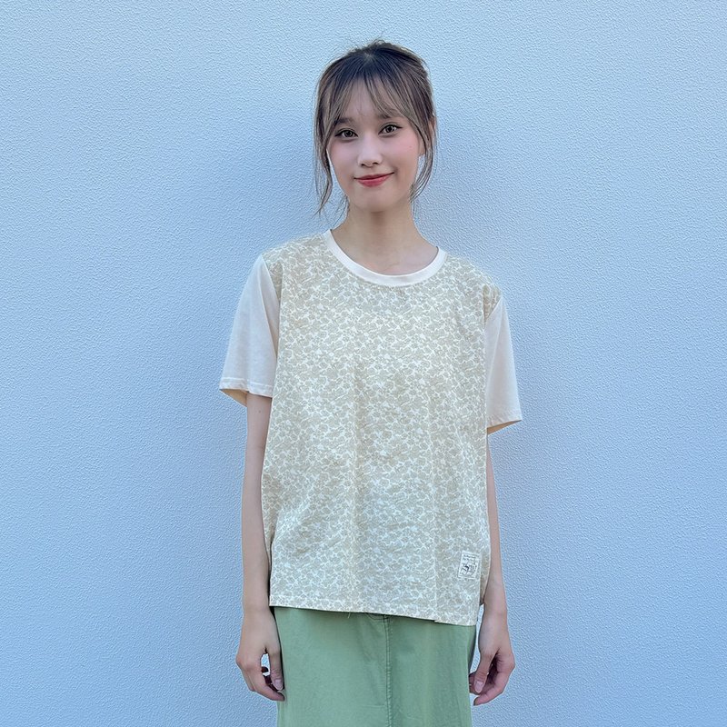 Hana Mokuba 圆领花纹印花上衣 - 女装上衣 - 其他材质 