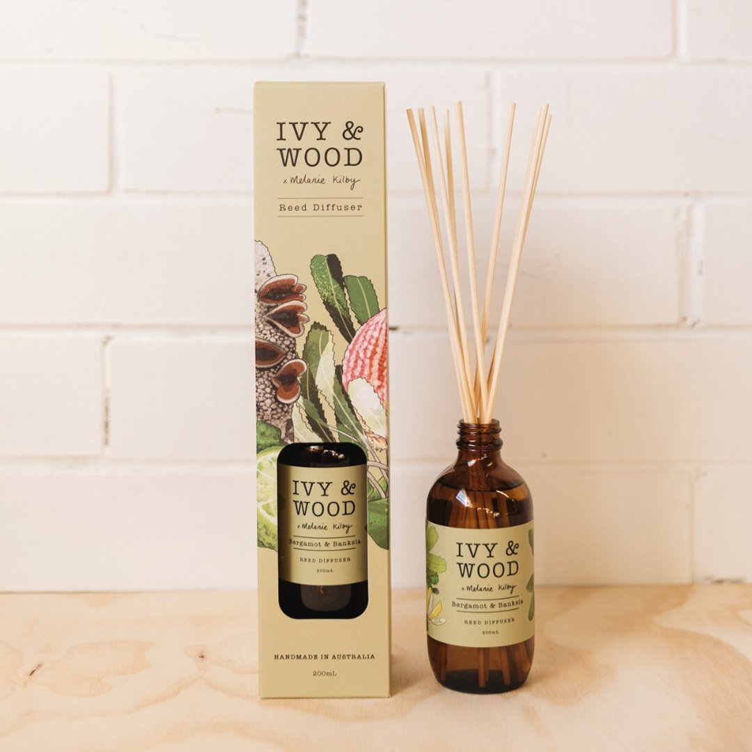 佛手柑与澳洲忍冬室内扩香瓶-【IVY&WOOD】天然手作香氛 - 香薰/精油/线香 - 其他材质 