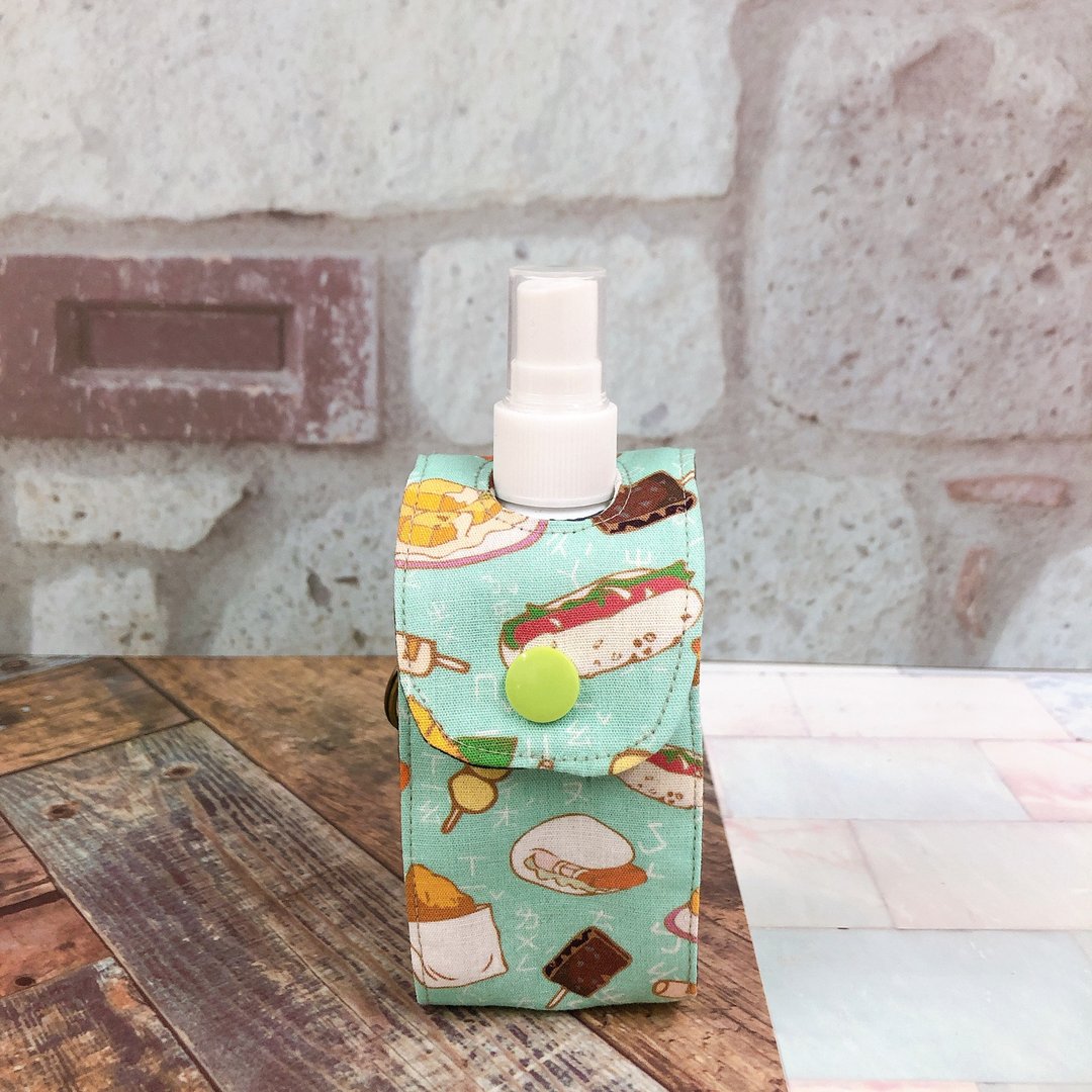 酒精/消毒液收纳袋 附100ml 2号瓶 外出必备防疫小物 - 台湾小吃 - 收纳用品 - 棉 蓝色