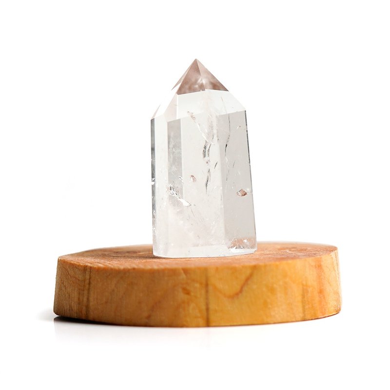 【正佳珠宝】白水晶 净化水晶柱 消磁净化 19g 白水晶柱摆件 - 其他 - 半宝石 多色