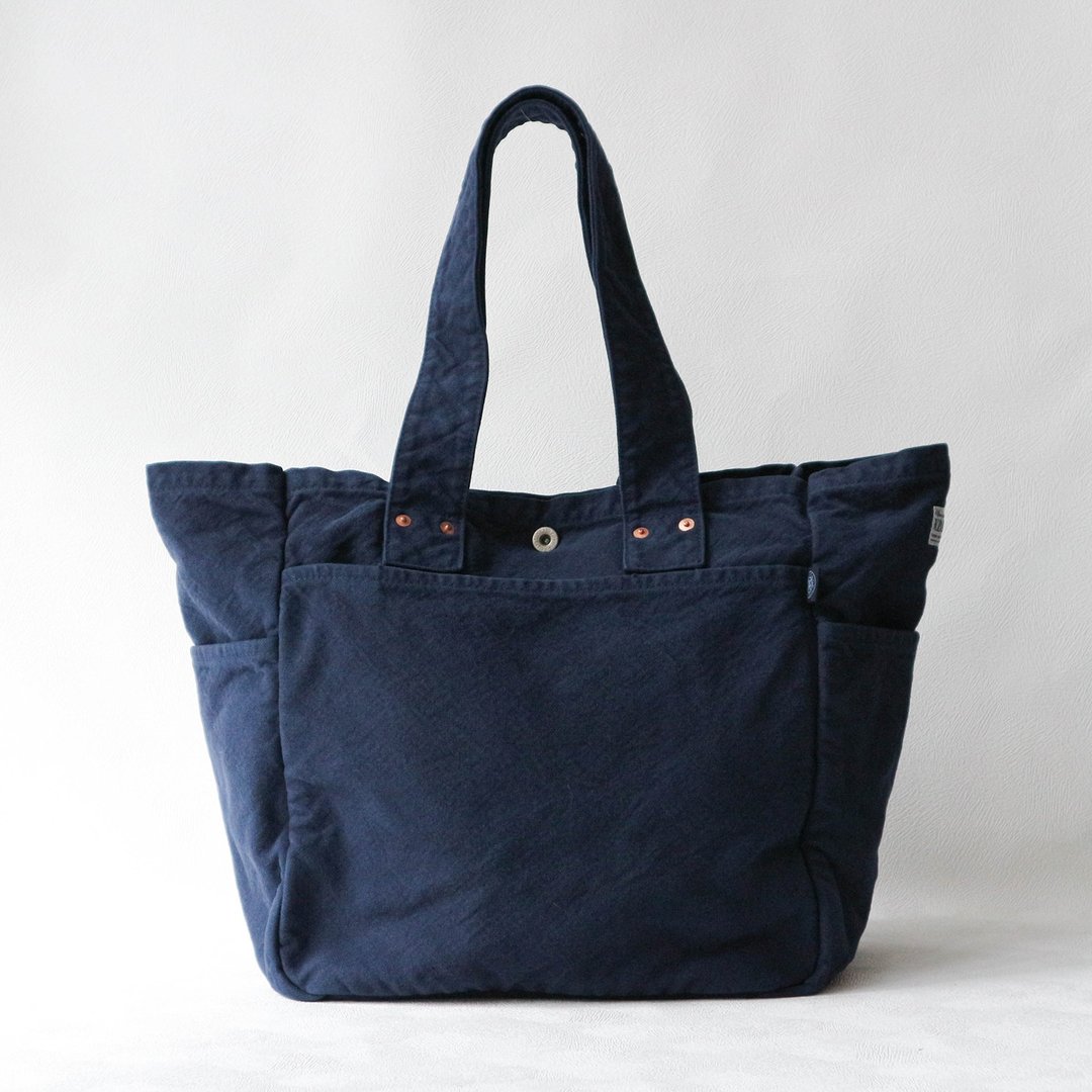 Work Tote Bag L [Dark Blue] (VC-3L) - 手提包/手提袋 - 棉 蓝色
