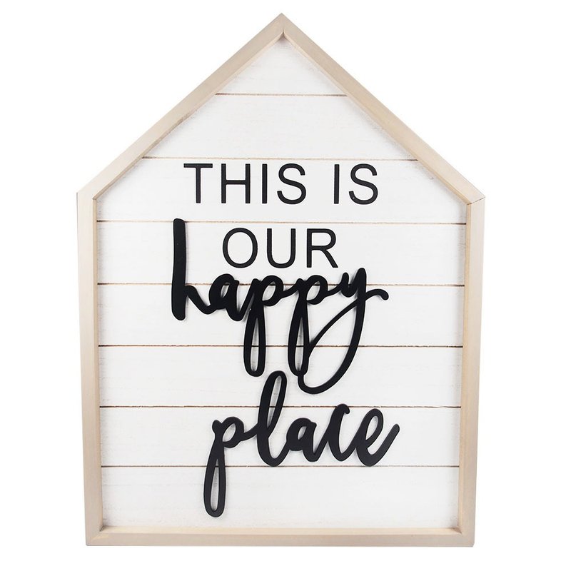 这是我们的快乐天地【Hallmark-文字礼品 木质挂饰】 - 摆饰 - 木头 卡其色