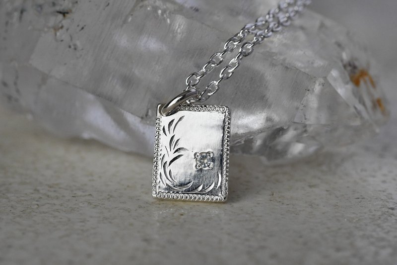 微风吹拂的景致．蓝月光石 - 项链 - 其他金属 银色