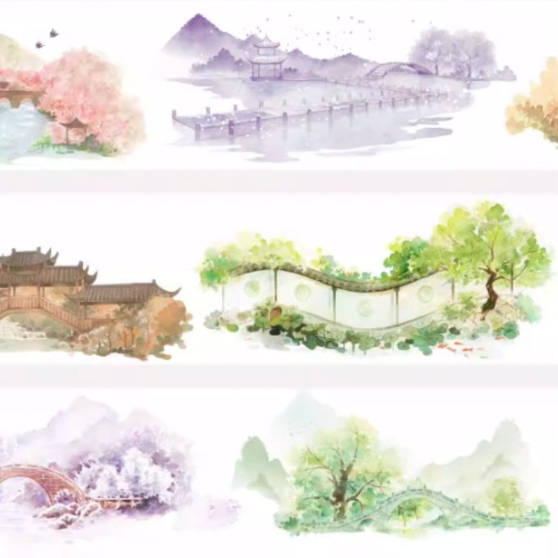 長風渡 PET 膠帶 5米卷 - 纸胶带 - 其他材质 