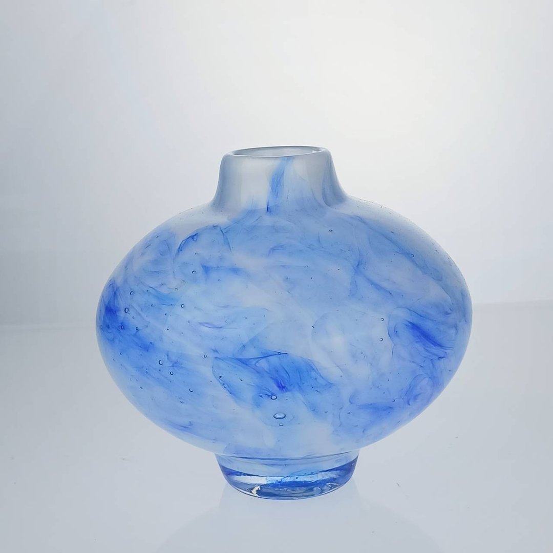 冰川聚宝瓶 手作玻璃花器 纯手工吹制 - 花瓶/陶器 - 玻璃 多色