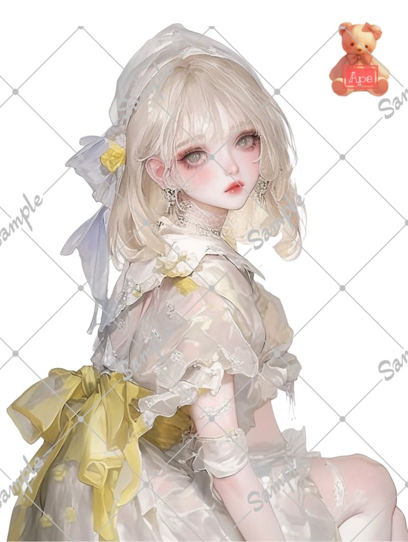 原创人物贴纸 装饰贴纸 内含 5 枚 - 贴纸 - 纸 