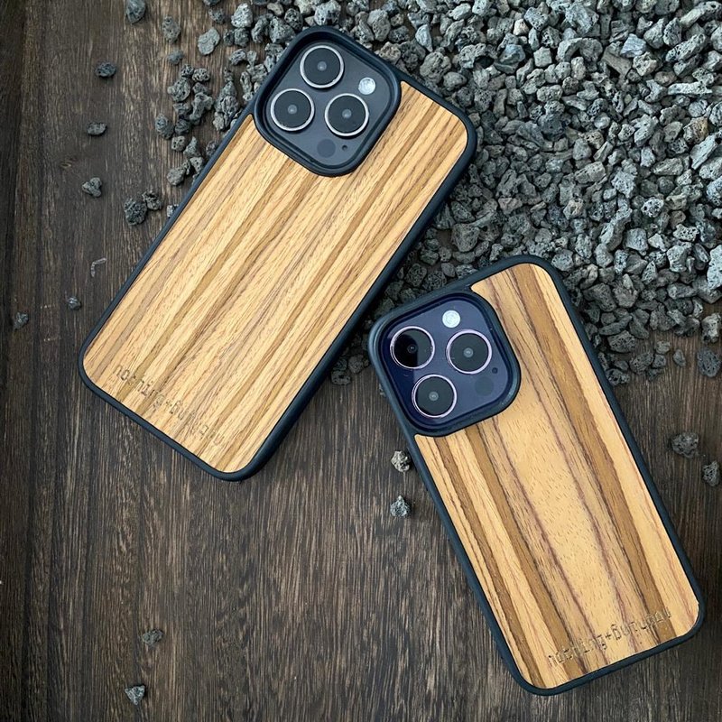 iPhone 14/ iPhone 14 Plus/ iPhone 14 Pro/ iPhone 14 Pro Max - 手机壳/手机套 - 木头 卡其色