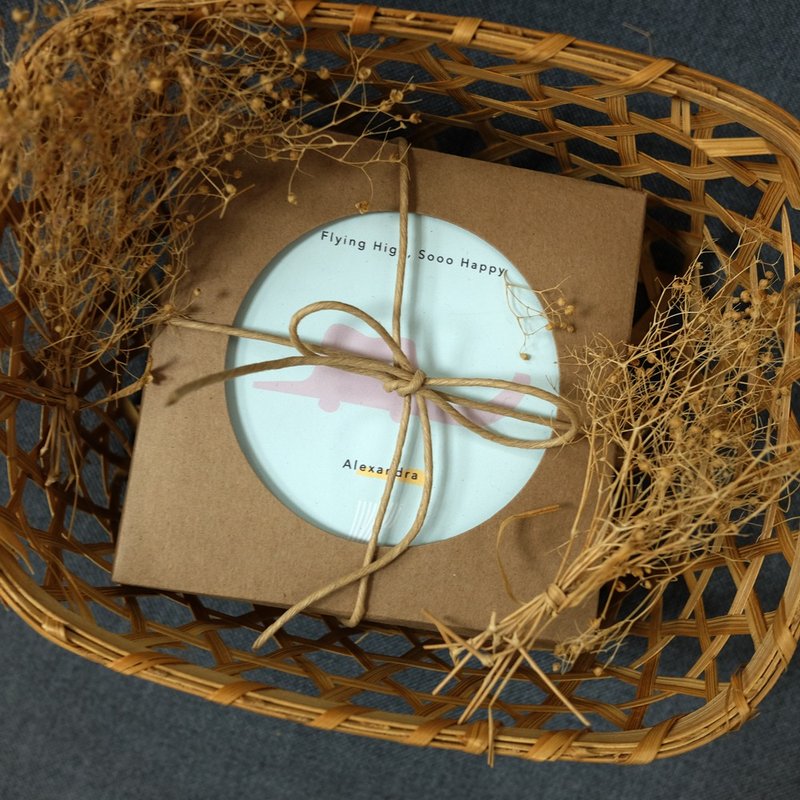 莺歌陶瓷吸水杯垫-英文姓名定制化下单处*不可单独下单 - 杯垫 - 陶 白色