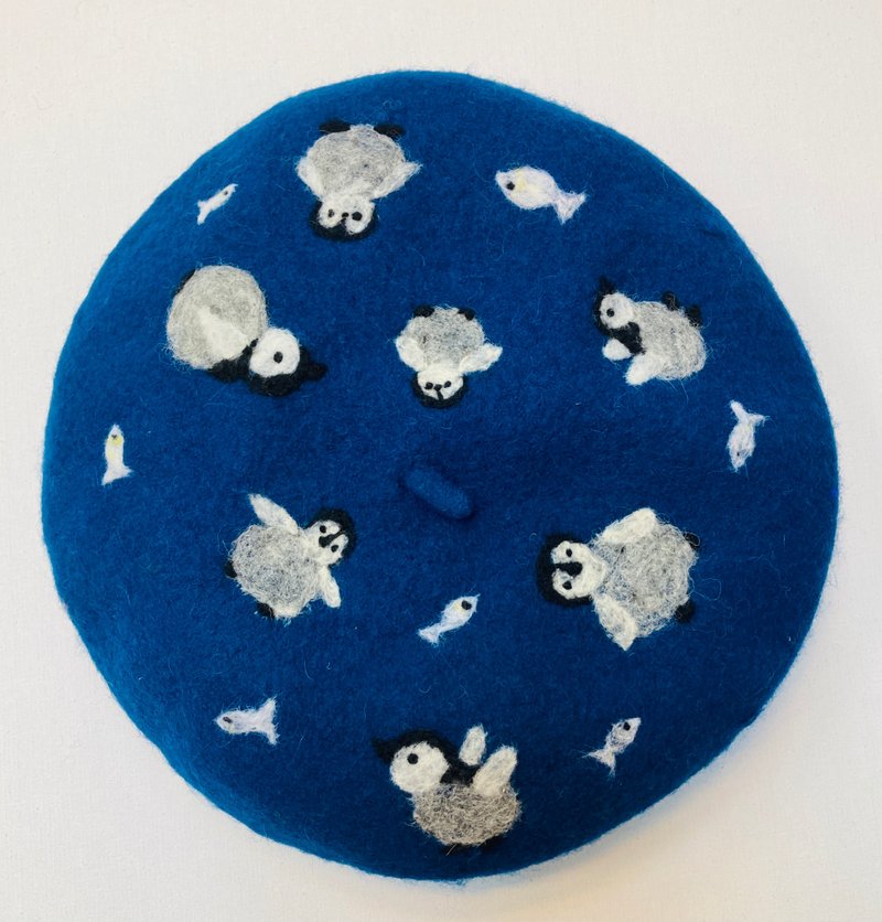 羊毛毡贝蕾帽- 企鹅跳舞 - 帽子 - 羊毛 