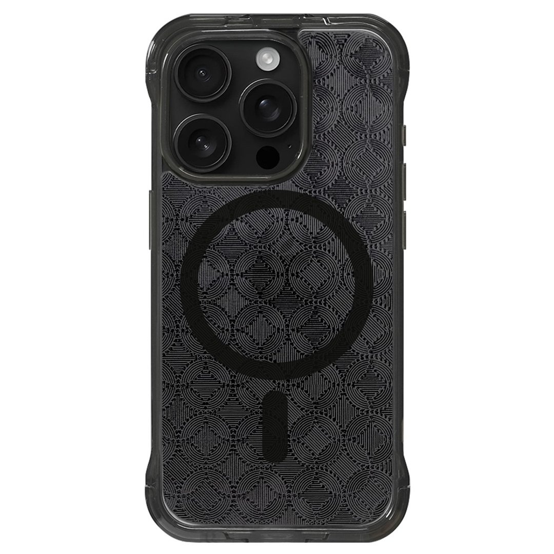 光雕系列 招财进宝 支架壳 磁吸透黑 iPhone 16 15 Pro Max - 手机壳/手机套 - 其他材质 透明