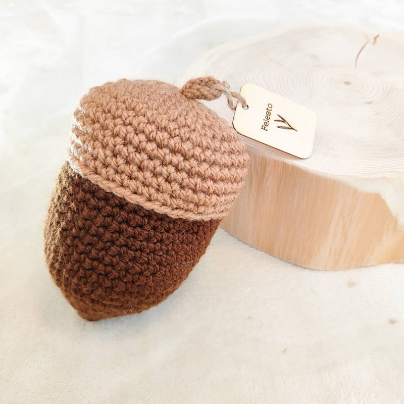 红刺李口味 DONGURI KICKER 猫咪 踢踢乐 抱枕 橡果 编织玩具 毛线玩具 - 玩具 - 羊毛 咖啡色