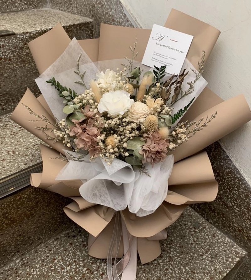 【现做永生玫瑰花束】毕业花束　母亲节花束　生日送礼花束 - 摆饰 - 植物．花 