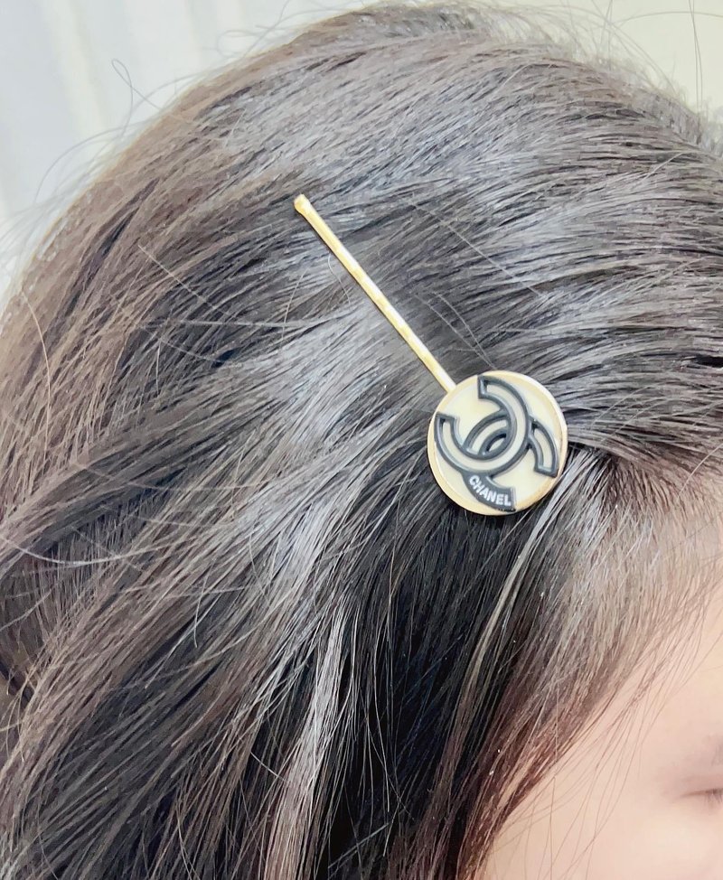 老件新作 金色小香CCLogo发发夹Reworked - 发饰 - 其他金属 