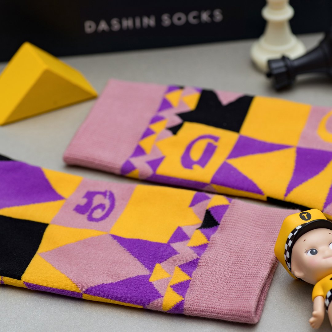【情人节礼盒】DashinSocks奇思妙想系列羊棋盘格提1 - 袜子 - 棉 多色