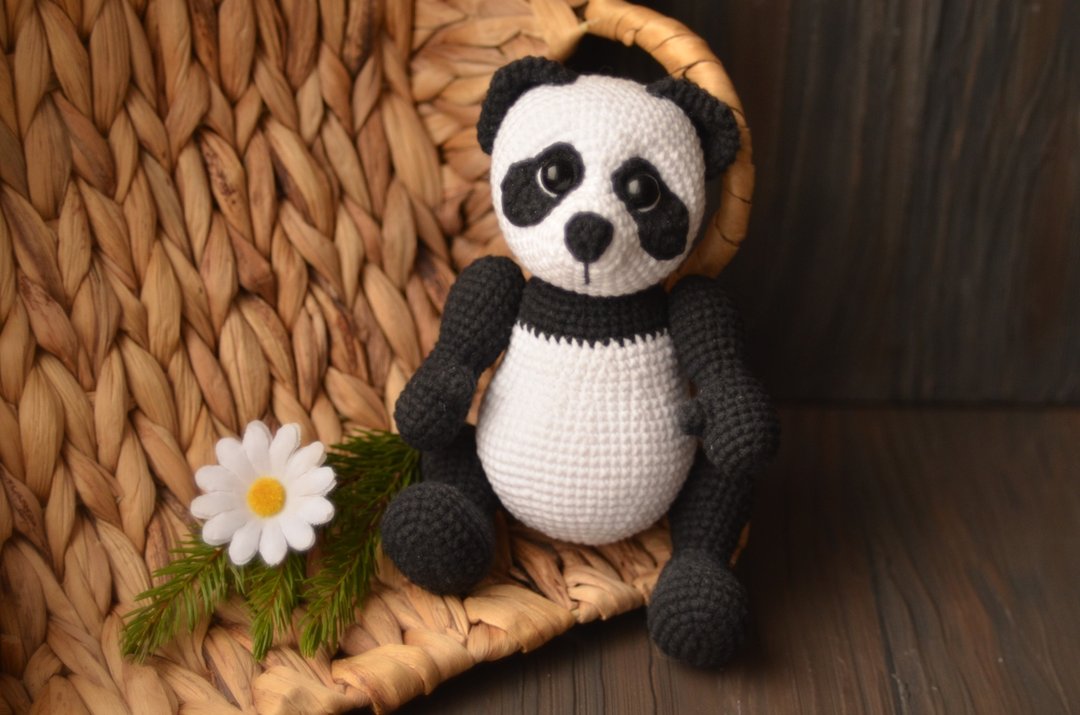 Panda crochet pattern, amigurumi panda bear, pdf, pattern on English - 其他数码商品 - 其他材质 